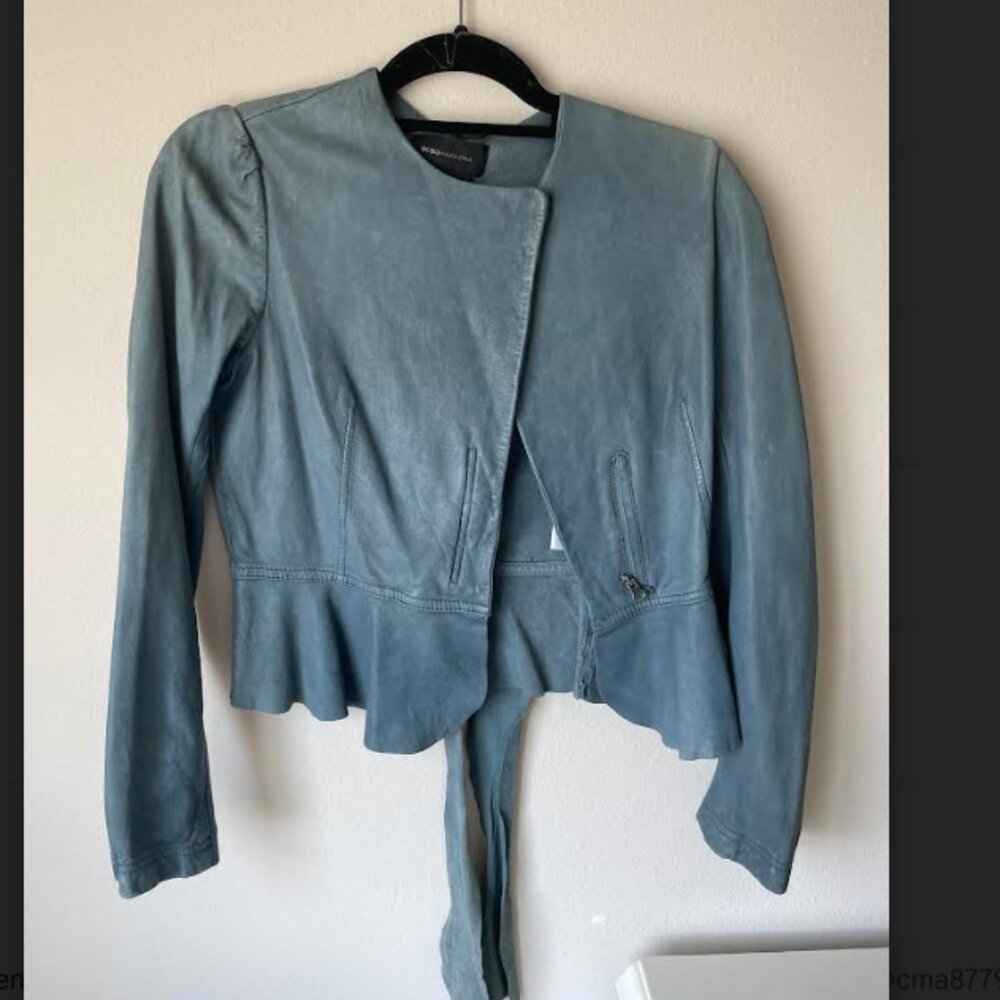 BCBG Max Azria leather jacket size xs